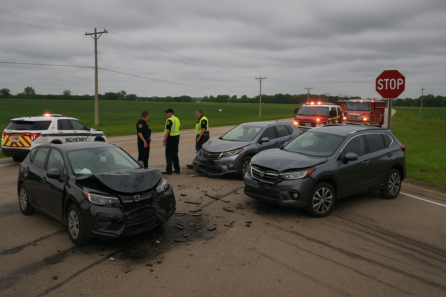 Multiple Crashes in Smith County, TX — Ford, Chevy Collide Near Lindale (August 13, 2025)